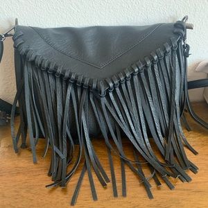 Leather Boho Tassel Crossbody/Clutch- Brand New!